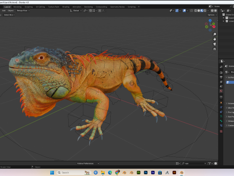 Realistic lizard PBR 8k Low-poly 3D Model