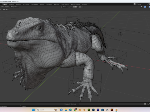 Realistic lizard PBR 8k Low-poly 3D Model