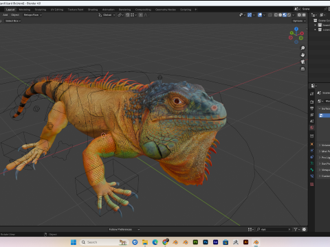 Realistic lizard PBR 8k Low-poly 3D Model