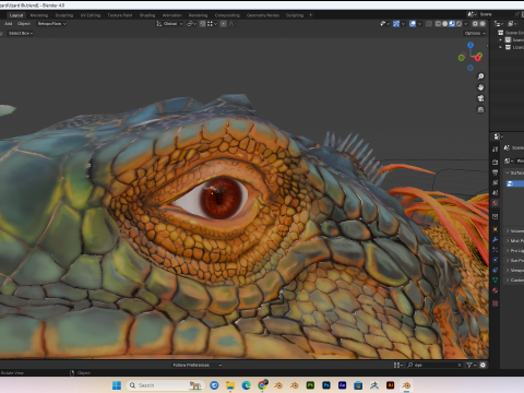 Realistic lizard PBR 8k Low-poly 3D Model