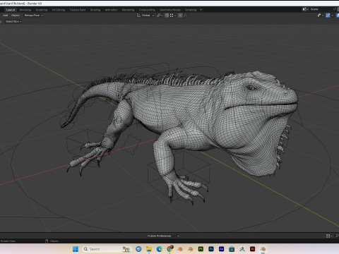 Realistic lizard PBR 8k Low-poly 3D Model