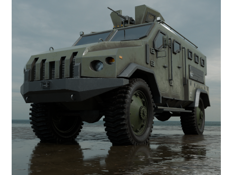 Military truck PBR 4k Low-poly 3D 모델