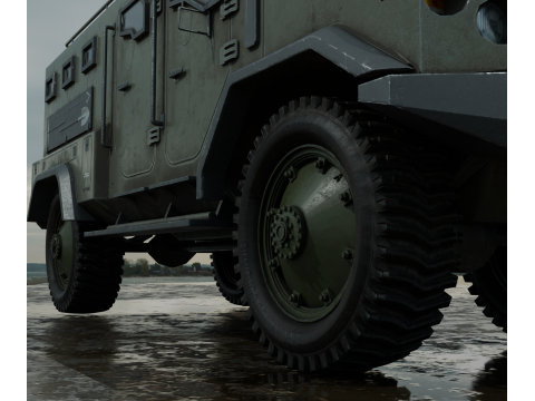 Military truck PBR 4k Low-poly 3D 모델