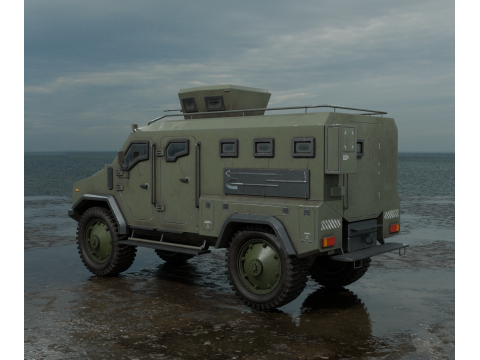 Military truck PBR 4k Low-poly 3D 모델