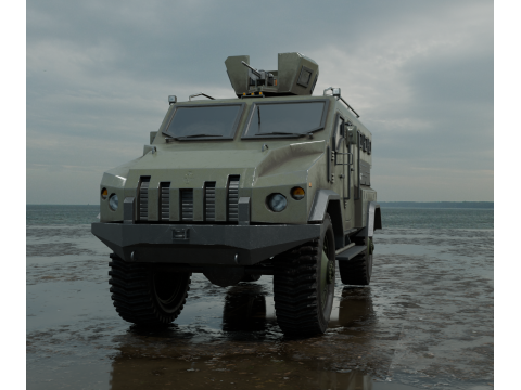 Military truck PBR 4k Low-poly 3D 모델