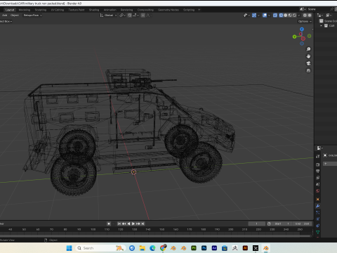 Military truck PBR 4k Low-poly 3D 모델