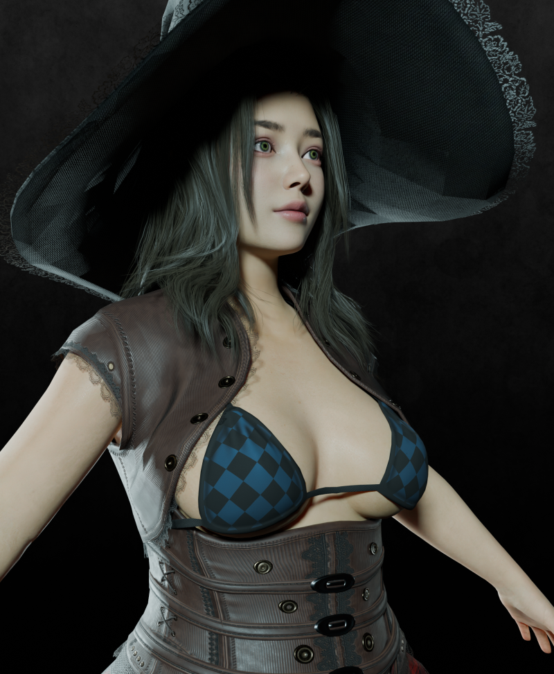 Asian chubby Women PBR 8k highdetails Low-poly 3D-Modell .c4d .max .obj .3ds .fbx .stl .blend