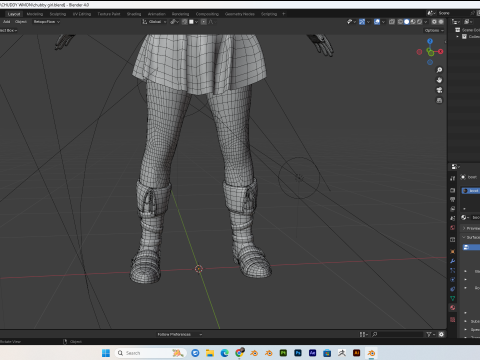 Asian chubby Women PBR 8k highdetails Low-poly 3D-Modell