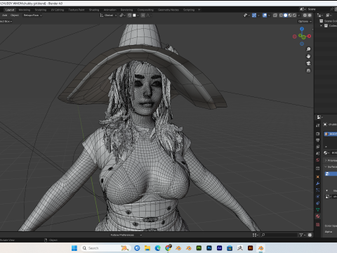Asian chubby Women PBR 8k highdetails Low-poly 3D-Modell