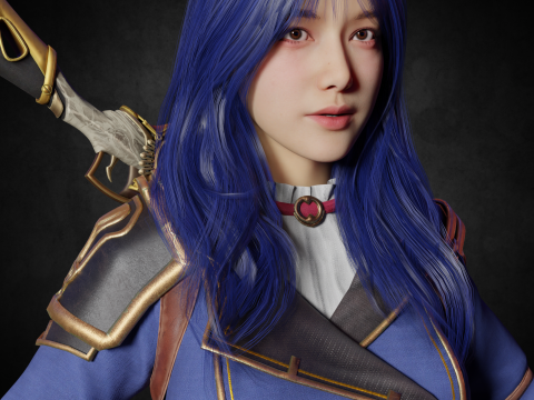 Caitlyn Arcane PBR 8k highdetails Low-poly 3D मॉडल