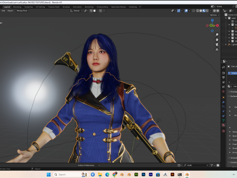 Caitlyn Arcane PBR 8k highdetails Low-poly Modelo 3D
