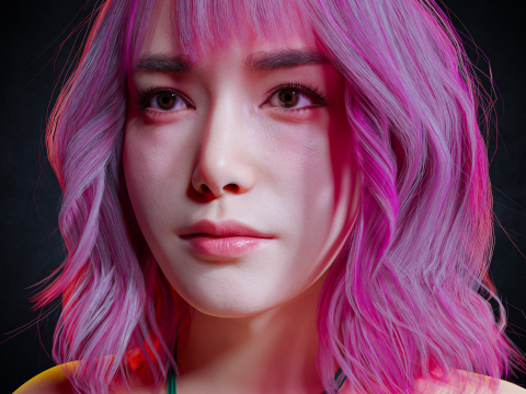 Caitlyn Arcane PBR 8k highdetails Low-poly Modelo 3D