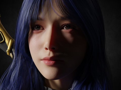 Caitlyn Arcane PBR 8k highdetails Low-poly Modelo 3D