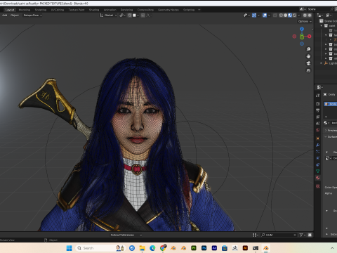 Caitlyn Arcane PBR 8k highdetails Low-poly Modelo 3D