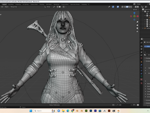 Caitlyn Arcane PBR 8k highdetails Low-poly Modelo 3D