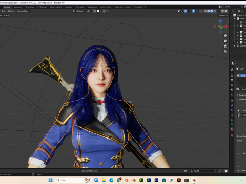 Caitlyn Arcane PBR 8k highdetails Low-poly Modelo 3D