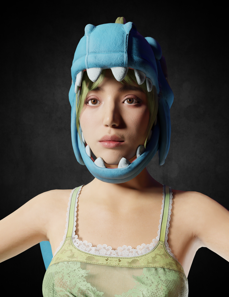 Cute girl PBR8k low-poly Modelo 3D .c4d .max .obj .3ds .fbx .stl .blend 
