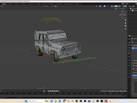 Car UAZ PBR 4K Low-Poly 3D Модель