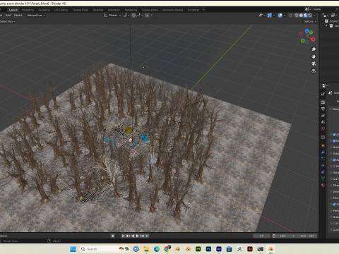 Forest Camp Scene Blender 40 3D Model