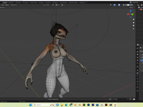 Female Lizard PBR 4K Low-Poly 3D 模型