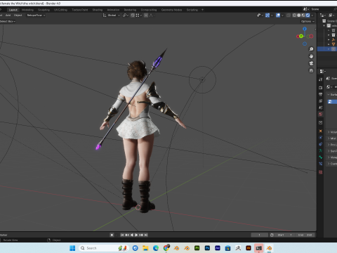 Women - The Witch PBR 8K Low-Poly Model 3D