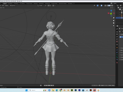 Women - The Witch PBR 8K Low-Poly Model 3D