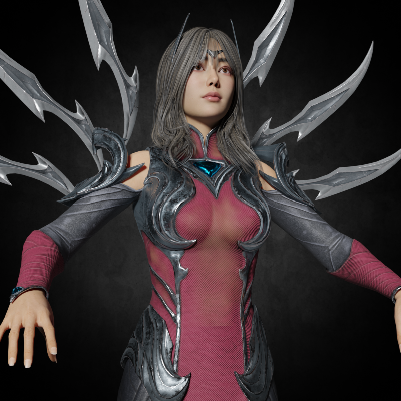 Female - Irelia Fanart PBR 8K Modello 3D .c4d .max .obj .3ds .fbx .stl .blend 