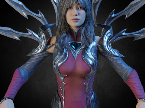 Female - Irelia Fanart PBR 8K Modello 3D