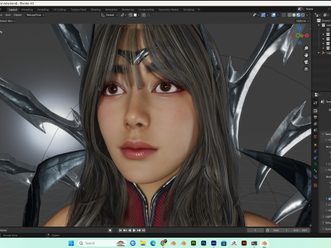 Female - Irelia Fanart PBR 8K Modello 3D