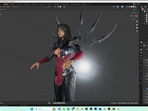 Female - Irelia Fanart PBR 8K Modello 3D
