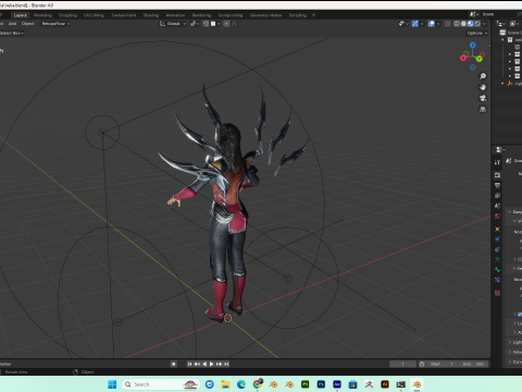 Female - Irelia Fanart PBR 8K Modello 3D