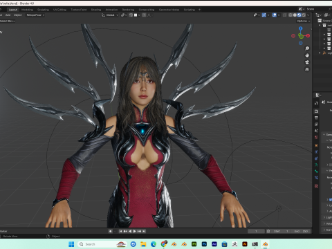 Female - Irelia Fanart PBR 8K Modello 3D