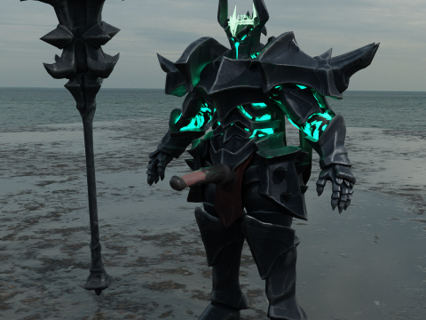 Dark knight fanart PBR 4k lowpoly 3D Model