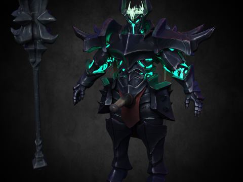 Dark knight fanart PBR 4k lowpoly 3D Model