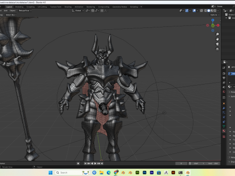 Dark knight fanart PBR 4k lowpoly 3D Model
