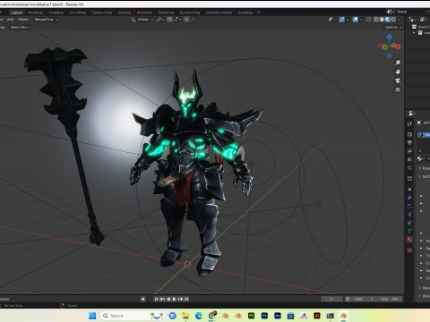 Dark knight fanart PBR 4k lowpoly 3D Model