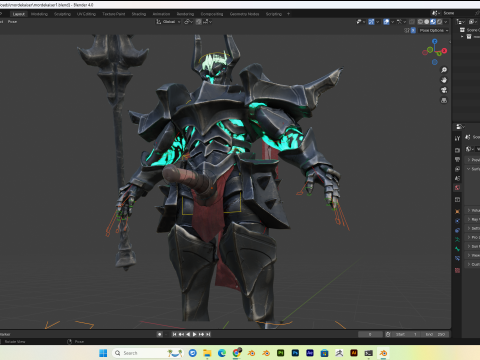 Dark knight fanart PBR 4k lowpoly 3D Model