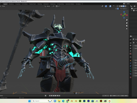 Dark knight fanart PBR 4k lowpoly 3D Model