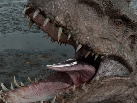 Dinosaur T-Rex PBR 4K Rigged Low-Poly Modelo 3D