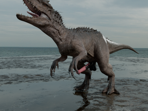 Dinosaur T-Rex PBR 4K Rigged Low-Poly Modelo 3D