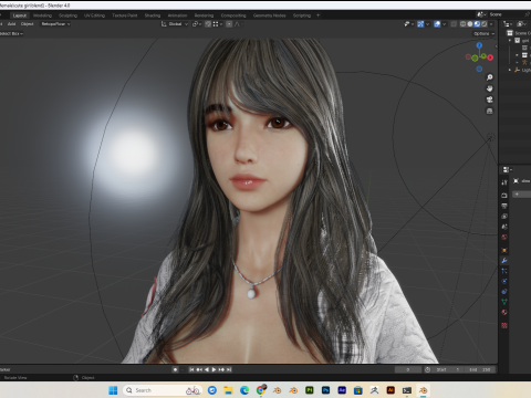 Cute Girl PBR 8K Full Rigged Low-Poly 3D Modell