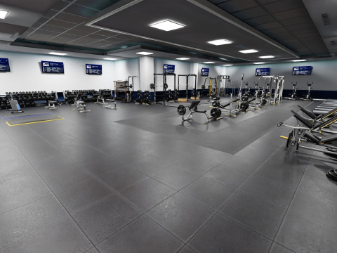 School Gym Scene Blender 40 Eevee and Cycles 3D Model