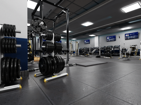 School Gym Scene Blender 40 Eevee and Cycles 3D-Modell