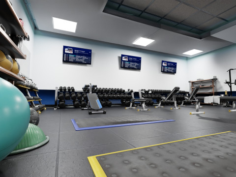 School Gym Scene Blender 40 Eevee and Cycles 3D-Modell