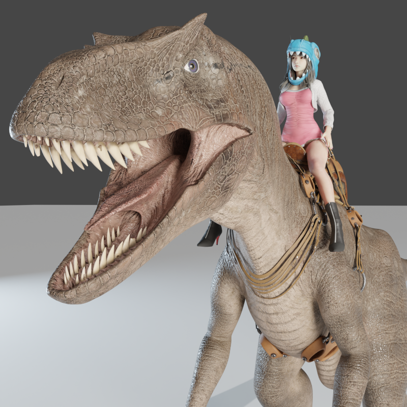 Dinosaur T-Rex PBR 8K High Details Rigged 3D Модель .c4d .max .obj .3ds .fbx .stl .blend