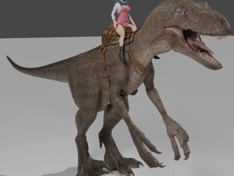Dinosaur T-Rex PBR 8K High Details Rigged 3D Модель