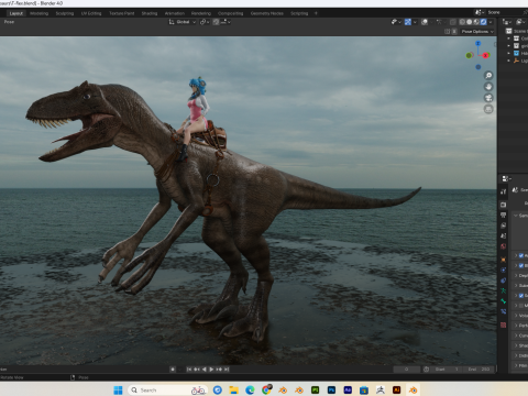 Dinosaur T-Rex PBR 8K High Details Rigged 3D Модель