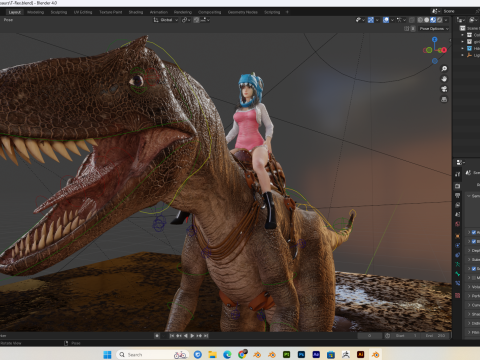 Dinosaur T-Rex PBR 8K High Details Rigged 3D Модель