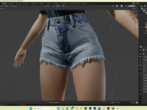 Asian School Girl PBR 8k Rigged 3Dモデル
