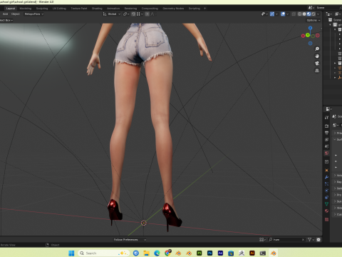 Asian School Girl PBR 8k Rigged 3Dモデル